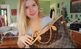 Whats in my Louis Vuitton Rose Ballerine MM Neverfull