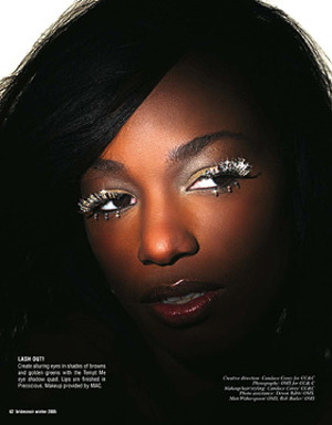 Creative direction, hair and makeup by Candace Corey. The rhinestone lashes were also created by Candace. Used MAC cosmetics.