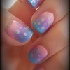 Gradient pastels and silver spots