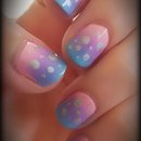 Gradient pastels and silver spots