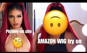 Synthetic AMAZON wig try on!