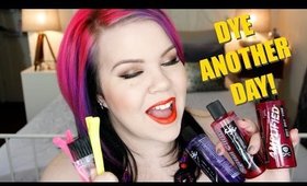 DYE ANOTHER DAY! How To Dye Your Hair Vibrant Pink, Purple and Black!