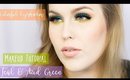 Colorful Teal and Acid Green Makeup Tutorial // Rebecca Shores