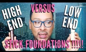 High End Vs Affordable Full Coverage Foundation Sticks - mathias4makeup