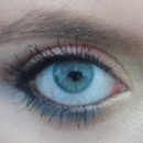 Blue Orange and Gold Eye Makeup