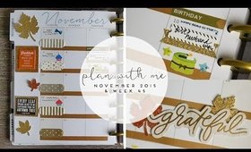 Happy Planner Set Up for November '15 & Week 45 | Charmaine Dulak