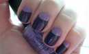 Lilac & Purple Half Moon Manicure