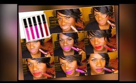 BH Cosmetics: Liquid Lipsticks on darkskin-Lip Swatches & Review