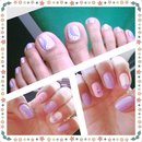 Pink & purple nails