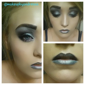 someone asked me to do a futuristic look with chrome & black so here is the look! 