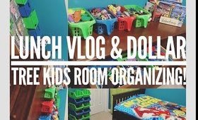 Organizando cuarto de niños con productos dollar tree | Lonche con mi hijo Vlog