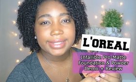 NEW! Loreal Infallible Pro-Matte Foundation Review + Demo Soft Sable | Jessica Chanell