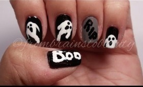 ♥Halloween Nail Tutorial | Ghosts and Ghouls Nail Design♥