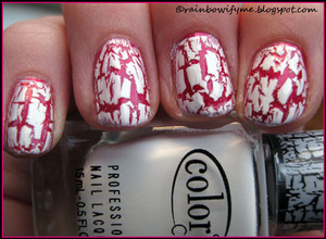 Colour Club's white crackle: Clean Break.
Read my review on my nail blog: http://rainbowifyme.blogspot.com/2011/09/color-club-crackle-clean-break.html