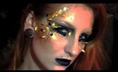 Edgy Gold freak make-up inspired by Illamasqua's Naked Strangers and Freak Extrait De Parfum