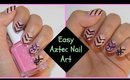 Easy Aztec Nail Art