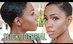 How To Slick Back Short Natural Hair #SLICKVICK ▸ VICKYLOGAN