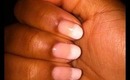Sponged on french manicure