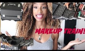 Whats In My MakeUp Train+ Organizing ! ShareesLove143