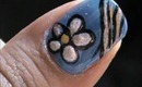Silver flowers -nail art easy nail Design for Beginners easy nail designs home short nails tutorial