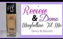 Review & Demo Maybelline Fit Me Dewy and Smooth | Grace Go
