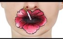 Chinese Rose Lip Art Makeup Tutorial