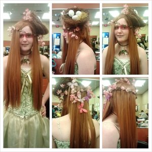 My Salon Fair entry! I made the wig myself, with nest and makeup too. 