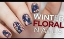 Winter Floral Nails | NailsByErin