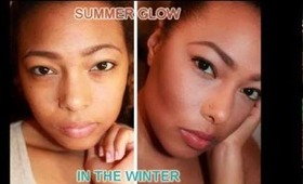 SUMMER GLOWING MAKEUP IN THE WINTER