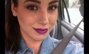 Purple Ombre Lips and Shimmery Taupe Eyes Makeup Tutorial
