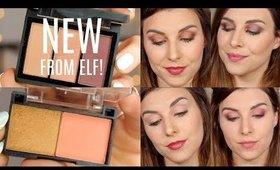 New ELF Eyeshadow Duos + Sculpting Silk Trios Review & Try-On | Bailey B.