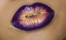 Bold Lips - Ombre lip tutorial  -Purple and Gold