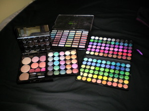 3 of the 5 Makeup Palettes I have. I absolutely love the 120 eyeshadow palette