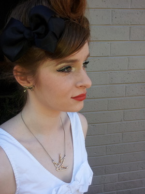 hair makeup, styled, photographed & edited all by me. For a Pinup Theme Runway show /contest I did.