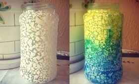 DIY Mosaic Vase from Egg Shells | RebeccaKelsey.com