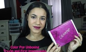 Colour Pop Unboxing Try On and First Impressions!