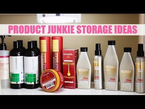Natural Hair Care Product Storage 