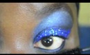 Makeup Tutorial: Glitter Cut Crease Blue Diamonds