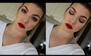 Talk Thru Makeup Tutorial | Red Lips, Hooded Eyes