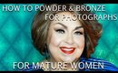 POWDER & BRONZER TIPS for Women Over 50 | How to do Makeup for Holiday Photographs - mathias4makeup