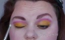 Funky Bright Yellow & Pink Cut Crease Makeup Tutorial (Request)