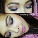 Pink makeup look