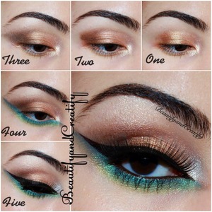 Using all motives cosmetics: cream shadows on the lid, eyeshadows on the lower lid. Enter code beautifyandcreatify for free shipping when purchasing motives