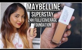*NEW* MAYBELLINE SUPERSTAY 24 hour Full Coverage Foundation REVIEW | Stacey Castanha