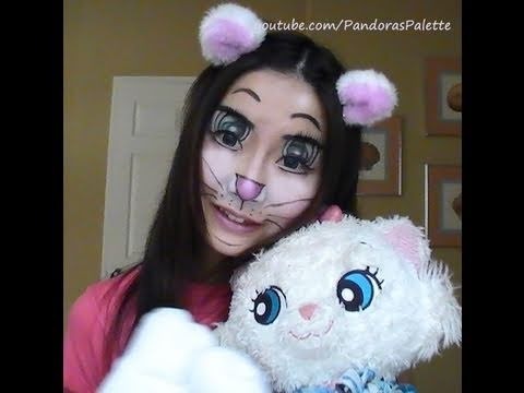 CUTEST Halloween Makeup Tutorial Disney Marie Cat / Anime | PandorasPalette  Video | Beautylish