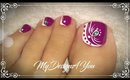 Beautiful Purple Toenail Art Design  ♥ Pedicure
