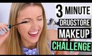 3 MINUTE DRUGSTORE MAKEUP CHALLENGE || Back to School Edition