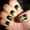 Black/Limegreen Gradient and Crackle