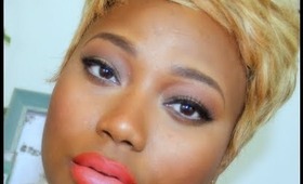 Smokey Eyes Orange Ombre Lips