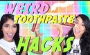 WEIRD toothpaste HACKS | Paris & Roxy